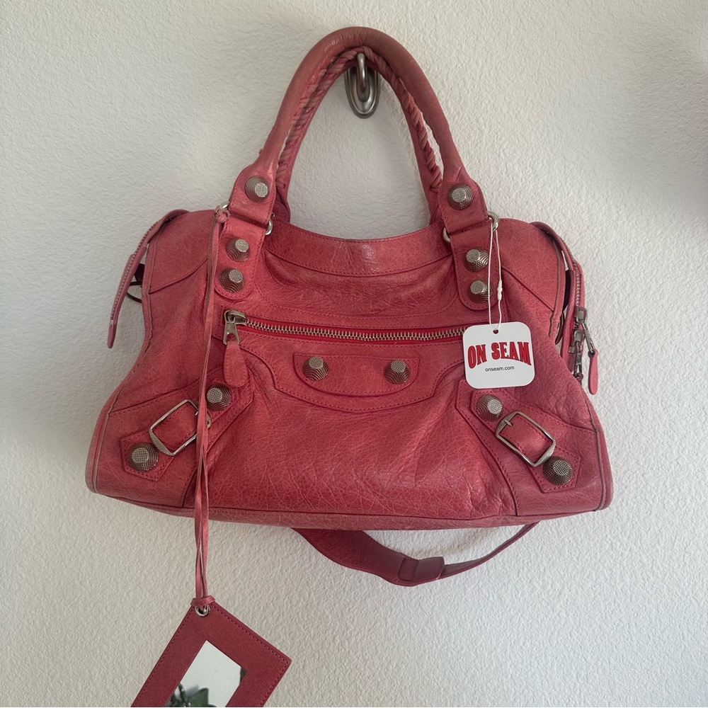 Balenciaga Red Satchel Bag